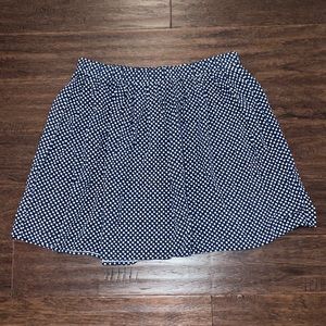 White and Navy cute skater skirt